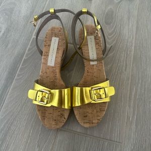 Stella McCartney yellow sandals size 7.5
